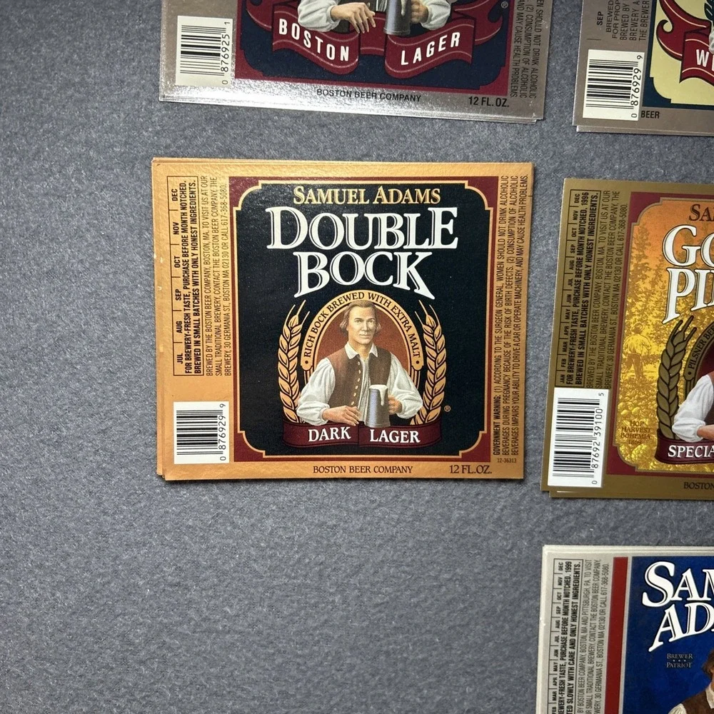 Sam Adams Boston Lager Labels‎ – Lot of 37 – Craft Beer Label Collection